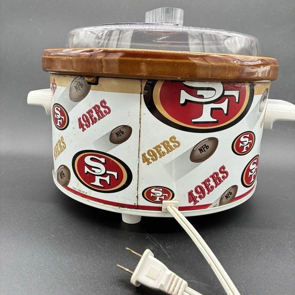 San Francisco 49ers Rival Crock-Pot Slow Cooker 3104 NFL 4 Qt Tested Working